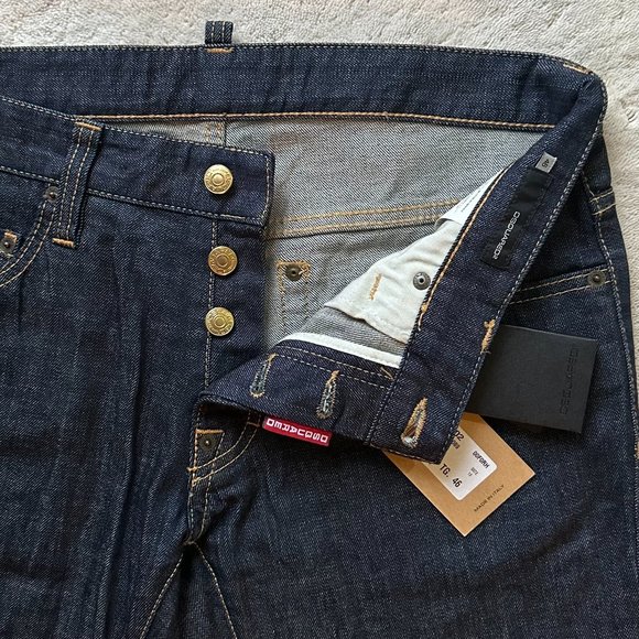 NWT Made in Italy DSQUARED2 Dark Rinse Wash SLIM JEANS Size 46 EUR | 30 US - Picture 8 of 10